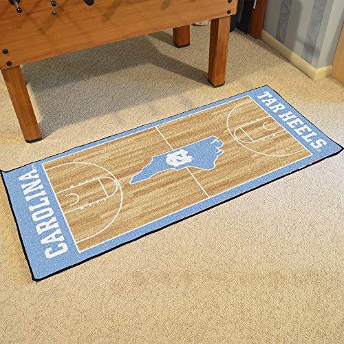 FANMATS - 8260 NCAA UNC University of North Carolina - Chapel Hill Tar Heels Nylon Face Basketball Court Runner , 30"x72"