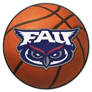 fanmats 47 fau owls basketball shaped rug – 27in. diameter, basketball design, sports fan accent rug