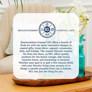 Beachcombers Relax Life is Good Surfboard Shape Coastal Plaque Wall Sign with Starfish Wall Hanging Decor Decoration for The Beach Blue