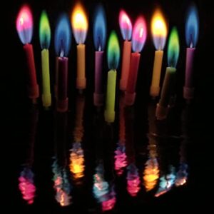 Amazing Colorflame Multicolor Happy Birthday Candles And Holders (12 Count)