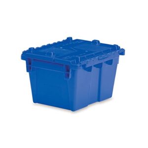 storage tote extra small with lid 11.8″l x 9.8″w x 7.7″h – blue