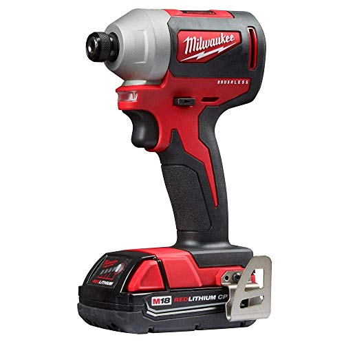 Milwaukee 2850-21P SB M18 Compact Brushless Cordless 0.25 Inch Impact Driver Kit with 1 Battery