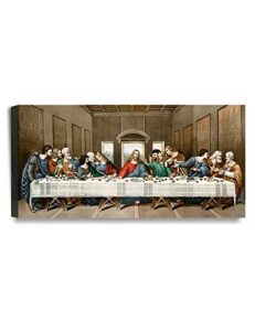 decorarts -the last supper, leonardo da vinci classic art reproductions. giclee canvas prints wall art for home decor 24×12