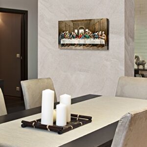 DECORARTS -The Last Supper, Leonardo da Vinci Classic Art Reproductions. Giclee Canvas Prints Wall Art for Home Decor 24x12