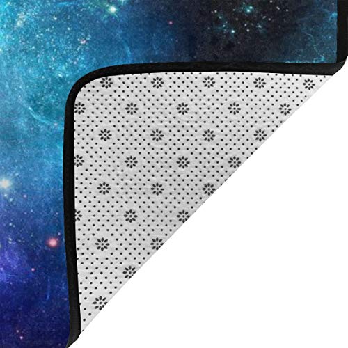 NiYoung Galaxy Nebula Space Area Rugs, Bedroom Living Room Kitchen Mat, Floor Mat Doormats Nursery Rugs, Children Play Rug Carpet Bath Mat, Throw Rugs Carpet Yoga Mat