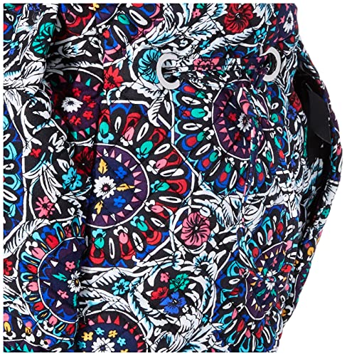 Vera Bradley Women's Cotton Glenna Satchel Purse, Stained Glass Medallion - Recycled Cotton, One Size