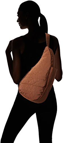 AmeriBag Small Distressed Nylon Healthy Back Bag, Brown