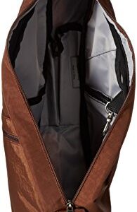 AmeriBag Small Distressed Nylon Healthy Back Bag, Brown