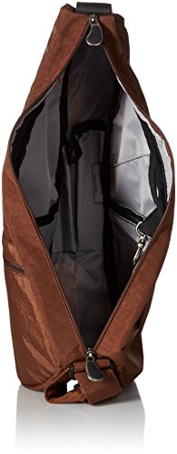 AmeriBag Small Distressed Nylon Healthy Back Bag, Brown