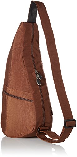 AmeriBag Small Distressed Nylon Healthy Back Bag, Brown