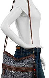 The Sak Lucia Crochet Crossbody Denim Static One Size