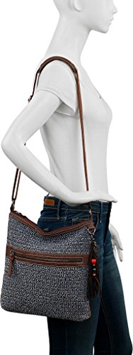 The Sak Lucia Crochet Crossbody Denim Static One Size