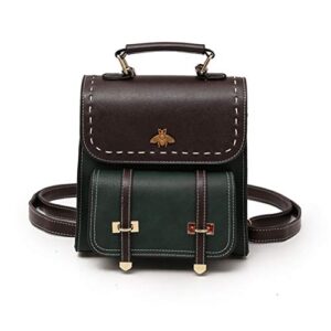 yoome bee series women’s contrast color faux leather, green, size one_size
