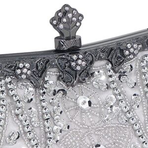 Bagood Women's Vintage Style Beaded And Sequined Evening Bag Wedding Party Handbag Clutch Purse