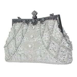 Bagood Women's Vintage Style Beaded And Sequined Evening Bag Wedding Party Handbag Clutch Purse