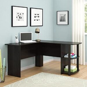 Ameriwood Home Dakota L-Shaped Desk with Bookshelves, Espresso