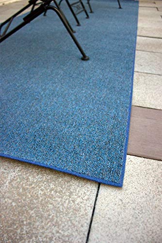 KOECKRITZ 2.5'X9' Runner - Cobalt - Indoor/Outdoor Area Rug Carpet, Runners & Stair Treads with a Premium Nylon Fabric Finished Edges