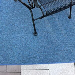 KOECKRITZ 2.5'X9' Runner - Cobalt - Indoor/Outdoor Area Rug Carpet, Runners & Stair Treads with a Premium Nylon Fabric Finished Edges