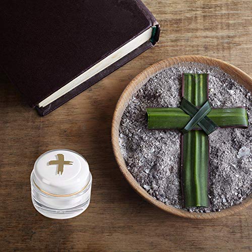 Church Supply for Ash Wednesday Easter Service 2" White Acrylic Container Ashes Pyx