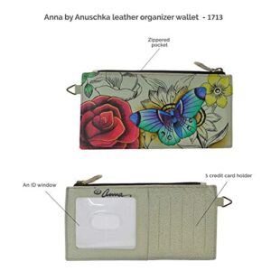 Anna by Anuschka Women's Hand Painted Genuine Leather Organizer Wallet - Floral Paradise