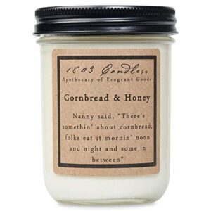 1803 candles – 14 oz. jar soy candles – (cornbread and honey)