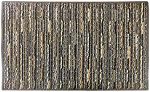 chenille striped entrance rug, non-skid home, kitchen, floor mat, comfortable standing rug, 17″ x 28″ grey