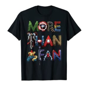 Marvel Avengers More Than A Fan Word Stack T-Shirt