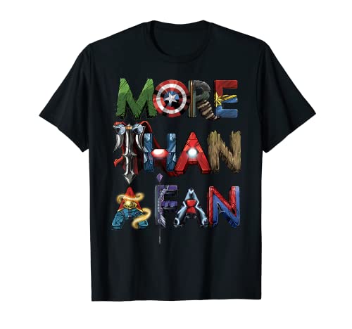 Marvel Avengers More Than A Fan Word Stack T-Shirt