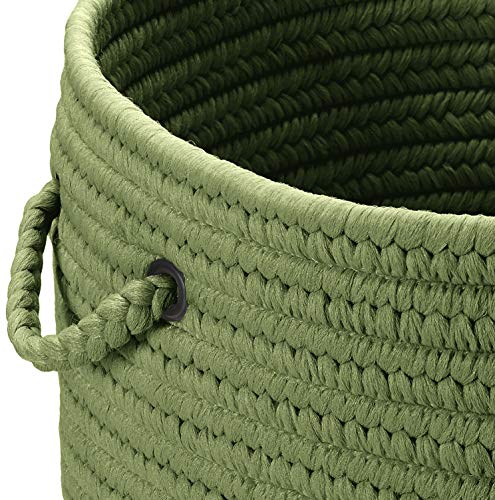 Colonial Mills Boca Raton Braided Polypropylene Moss Green 14"x10" Utility Basket