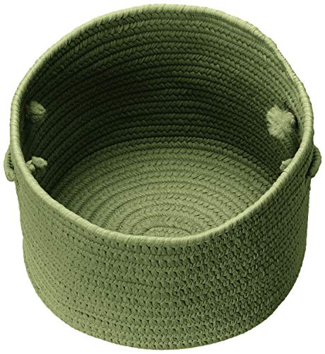 Colonial Mills Boca Raton Braided Polypropylene Moss Green 14"x10" Utility Basket