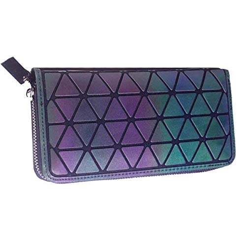 Geometric Bag Reflective Purse Holographic Handbag Geometric Shoulder Bag Women Flash Tote Bag Luminous Crossbody Bag