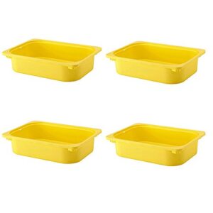 ikea trofast storage box (4 set, 16 ½x11 ¾x4″, yellow)