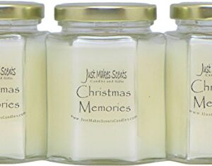 Just Makes Scents 3 Pack - Christmas Memories (Cinnamon, Clove & Vanilla) Blended Soy Candle