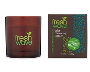 fresh wave odor removing candle, 7 oz. | safer odor relief | burns at least 30 hours | natural plant-based odor eliminator | odor absorbers for home | clean-burning soy & beeswax