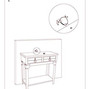 Powell Furniture Calypso Small Hall Console