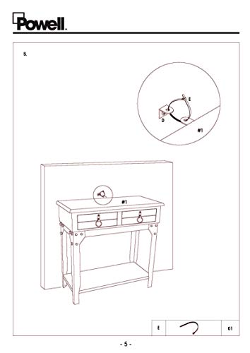 Powell Furniture Calypso Small Hall Console