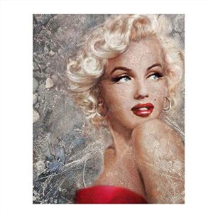 abstract marilyn monroe”who me?” wall art print- 10 x 8″ beautiful print art-ready to frame. marilyn’s classic beauty pose. modern home decor-office décor. great gift for marilyn monroe collections.