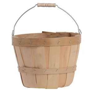 texas basket co. natural half peck basket with handle