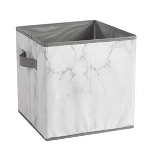 Urban Shop Marble Storage Cubes, Set of 4, Grey/White