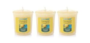 yankee candle 3 sicilian lemon sampler votive candles 1.75 oz each