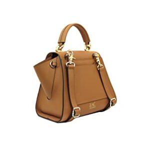 ZAC Zac Posen womens Eartha Iconic Backpack Convertible Top Handle Bag, Camel, One Size US