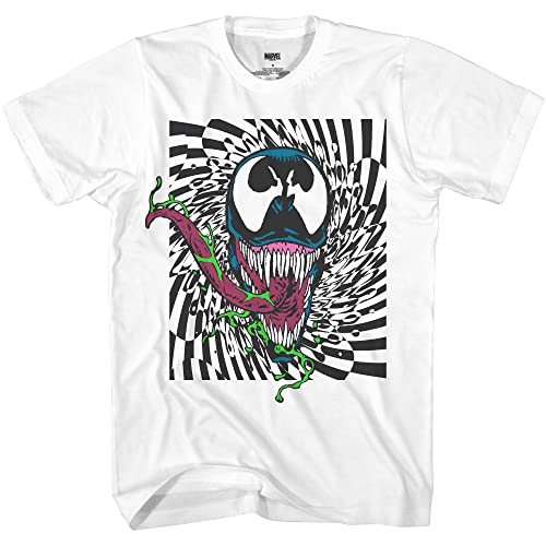 Marvel Men's Venom Graphic T-Shirt, White, Large