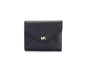 michael michael kors womens mott leather slim trifold wallet black small