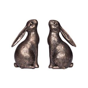 Creative Co-Op Bronze Resin Bunny Shaped (Set of 2 Pieces) Bookends, 2 Count