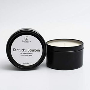 kentucky bourbon candle massage candle shea butter and soy wax, luxurious hand poured 6 oz