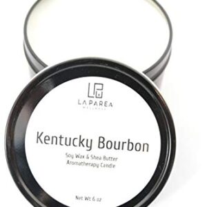 Kentucky Bourbon Candle Massage Candle Shea Butter and Soy Wax, Luxurious Hand Poured 6 oz