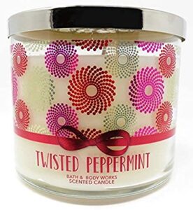 bath & body works 3-wick scented candle in twisted peppermint