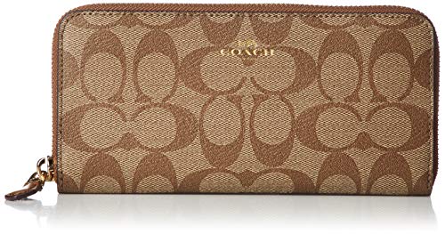 COACH(コーチ) Women Wallet, Khaki/Saddle, One Size