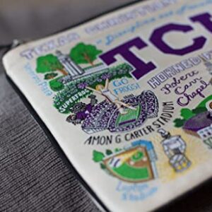 Catstudio Texas Christian University (TCU) Collegiate Zipper Pouch Purse | Holds Your Phone, Coins, Pencils, Makeup, Dog Treats, & Tech Tools