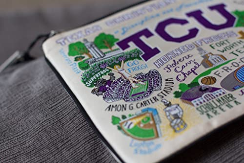 Catstudio Texas Christian University (TCU) Collegiate Zipper Pouch Purse | Holds Your Phone, Coins, Pencils, Makeup, Dog Treats, & Tech Tools